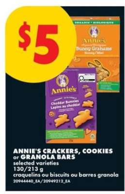 ANNIE'S Crackers, Cookies or Granola Bars