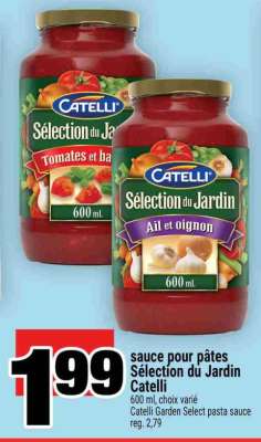 SAUCE POUR PÂTES SÉLECTION DU JARDIN CATELLI