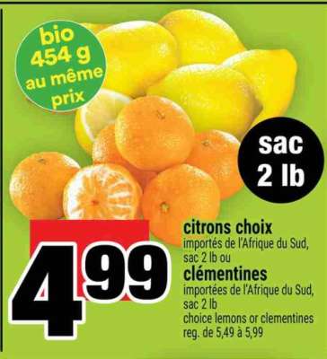 citrons choix ou clémentines