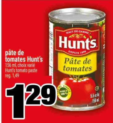 pâte de tomates Hunt's
