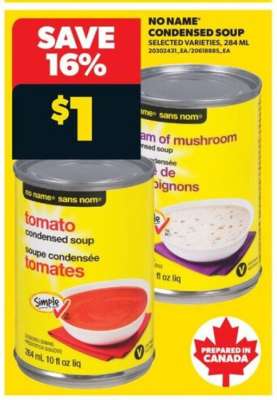 NO NAME CONDENSED SOUP