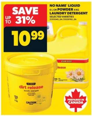 NO NAME LIQUID OR POWDER LAUNDRY DETERGENT