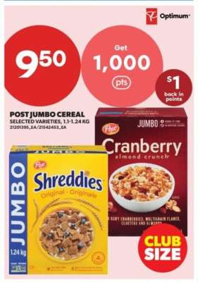 Post Jumbo Cereal