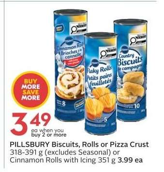 PILLSBURY Biscuits, Rolls or Pizza Crust