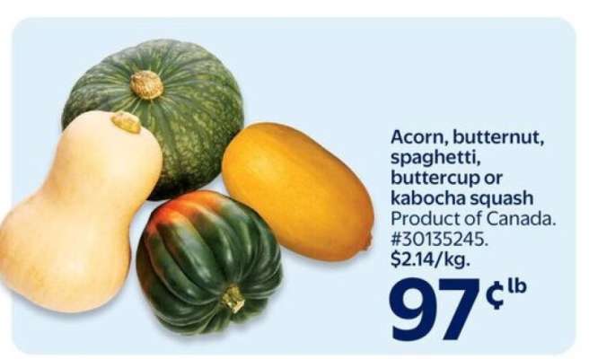 Acorn, butternut, spaghetti, buttercup or kabocha squash