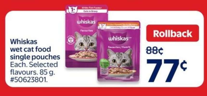 Whiskas wet cat food single pouches