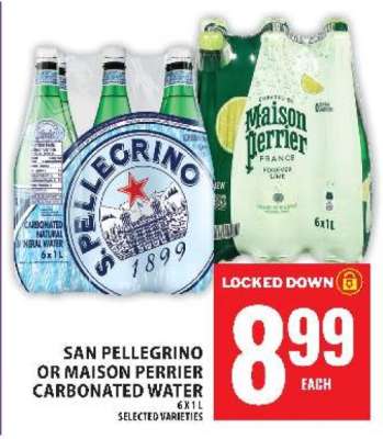 San Pellegrino or Maison Perrier Carbonated Water