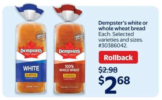 Dempster's White or Whole Wheat Bread