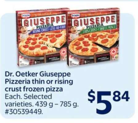 Dr. Oetker Giuseppe Pizzeria Thin or Rising Crust Frozen Pizza