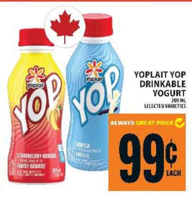 Yoplait Yop Drinkable Yogurt