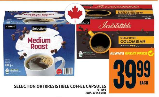 Selection or Irresistible Coffee Capsules