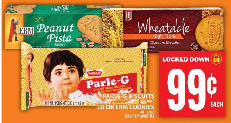 PARLE-G BISCUITS, LU OR EBM COOKIES